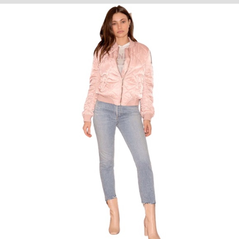 ROMEO & JULIET COUTURE Dusty Pink Bomber J…